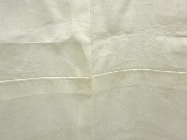  アンティーク　本麻透かし織流水に花模様長襦袢